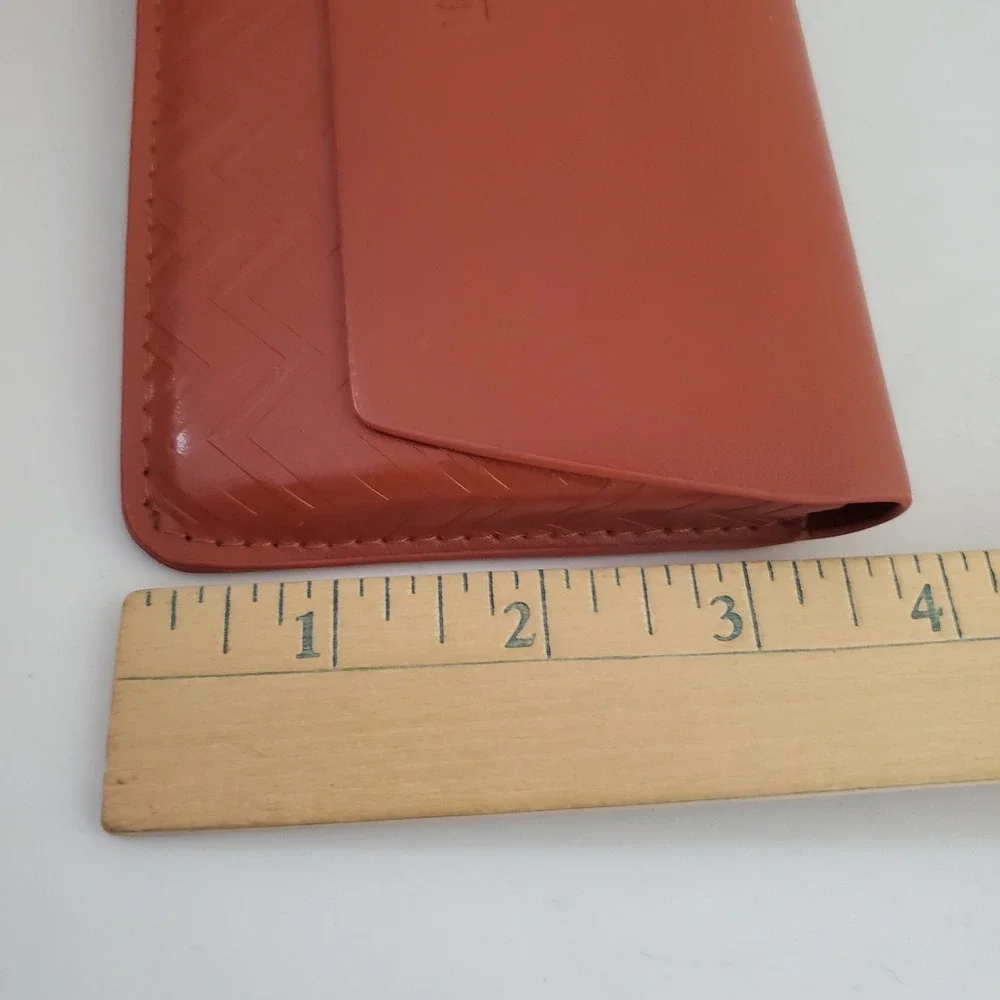 Missoni Terracotta Orange Chevron Embossed Eyewear Glasses Case Magnetic Closure